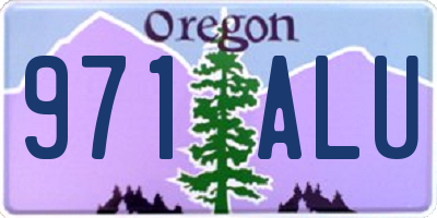 OR license plate 971ALU