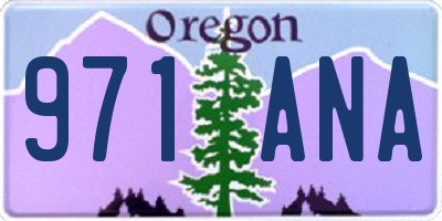 OR license plate 971ANA