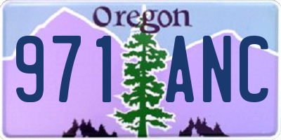 OR license plate 971ANC