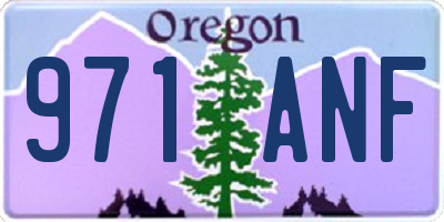 OR license plate 971ANF