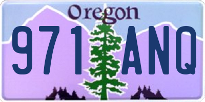 OR license plate 971ANQ
