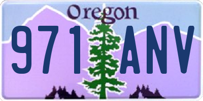 OR license plate 971ANV