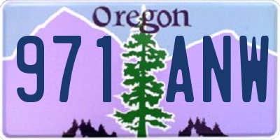 OR license plate 971ANW