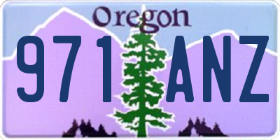 OR license plate 971ANZ