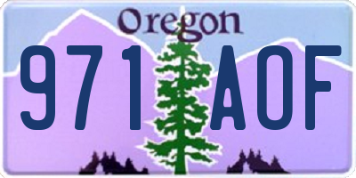 OR license plate 971AOF