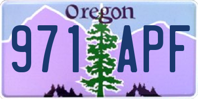 OR license plate 971APF