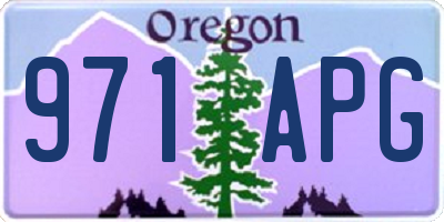 OR license plate 971APG