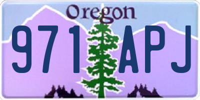 OR license plate 971APJ