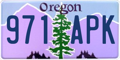 OR license plate 971APK