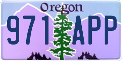 OR license plate 971APP