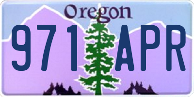 OR license plate 971APR