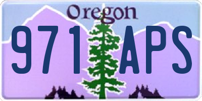 OR license plate 971APS