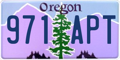 OR license plate 971APT