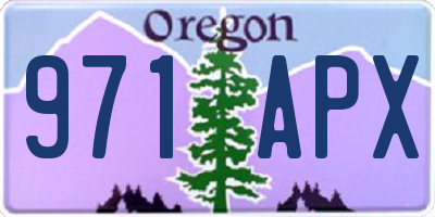 OR license plate 971APX