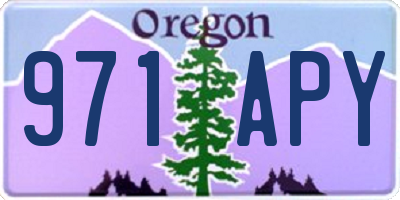 OR license plate 971APY