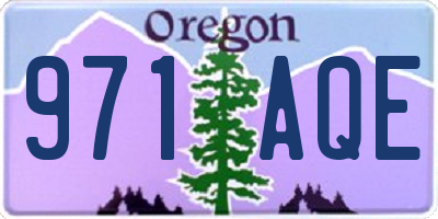 OR license plate 971AQE