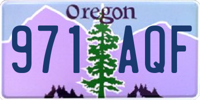 OR license plate 971AQF