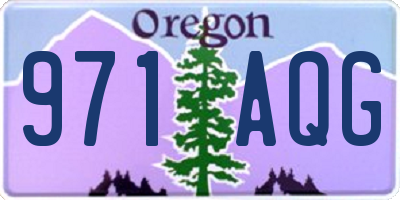 OR license plate 971AQG