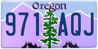 OR license plate 971AQJ