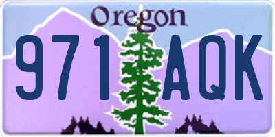 OR license plate 971AQK