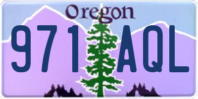 OR license plate 971AQL