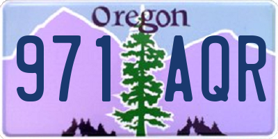 OR license plate 971AQR