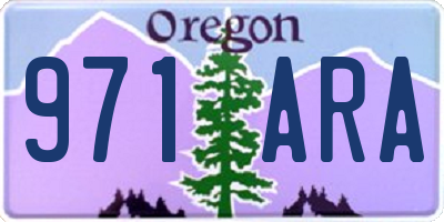 OR license plate 971ARA
