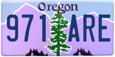 OR license plate 971ARE