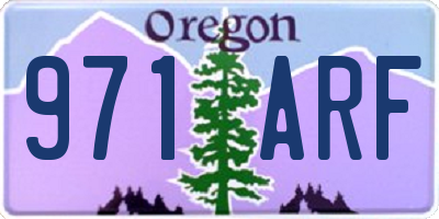 OR license plate 971ARF