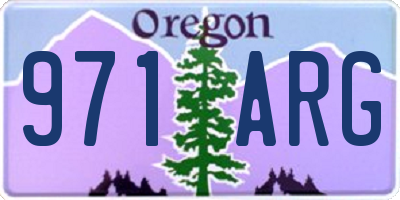 OR license plate 971ARG