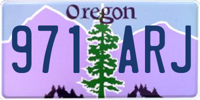 OR license plate 971ARJ