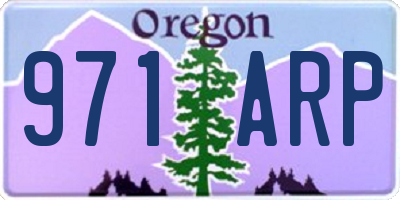 OR license plate 971ARP
