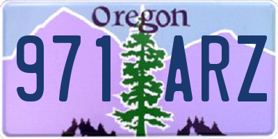 OR license plate 971ARZ