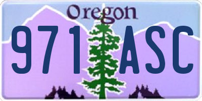 OR license plate 971ASC