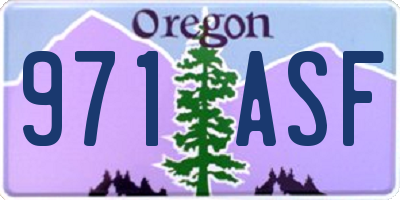 OR license plate 971ASF