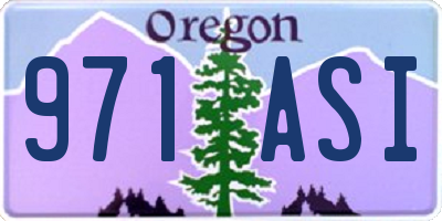 OR license plate 971ASI