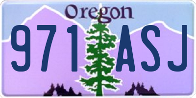 OR license plate 971ASJ