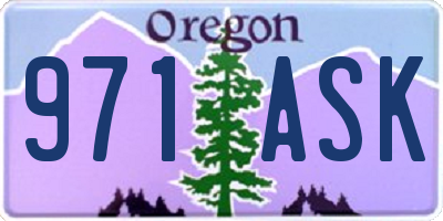 OR license plate 971ASK