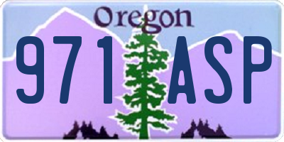 OR license plate 971ASP