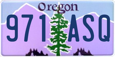 OR license plate 971ASQ