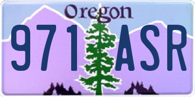 OR license plate 971ASR