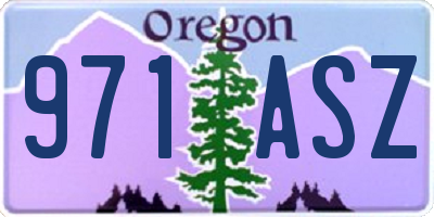 OR license plate 971ASZ
