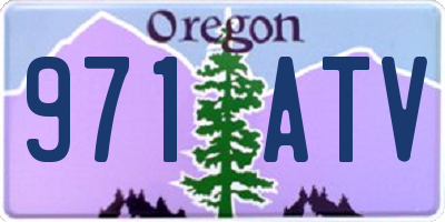 OR license plate 971ATV