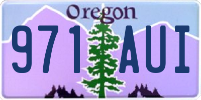 OR license plate 971AUI