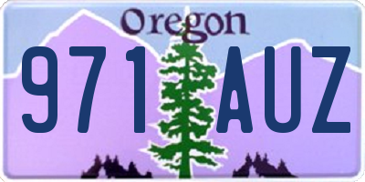 OR license plate 971AUZ
