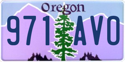 OR license plate 971AVO