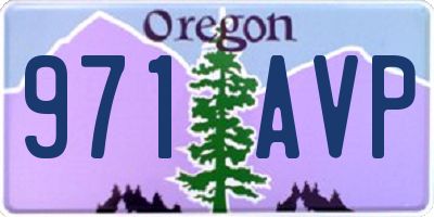 OR license plate 971AVP