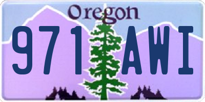 OR license plate 971AWI