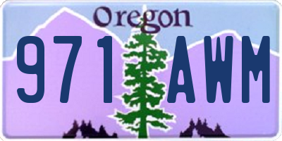OR license plate 971AWM