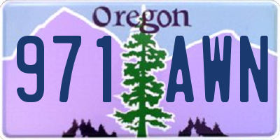 OR license plate 971AWN